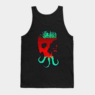 Scary Skull with Brain - Color Version 6 Tank Top